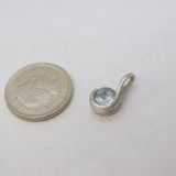 Sterling Silver Topaz Drop Charm Pendant Vintage c1970