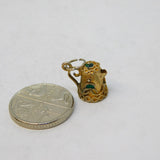 Sterling Silver Gilt Water Jug Charm Pendant Vintage c1970