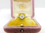 Sterling Silver Faceted Glass Ring Vintage c1970 Size