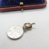 Sterling Silver Mortar Board Charm Pendant Vintage c1970