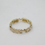 Sterling Silver Marching Elephants Band Ring Vintage c1970 Size M 1/2