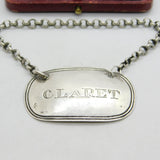 Georgian Sterling Silver Bright Cut Claret Wine Decanter Label 1831 Birmingham