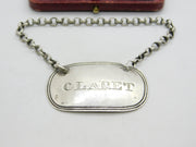 Georgian Sterling Silver Bright Cut Claret Wine Decanter Label 1831 Birmingham