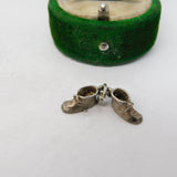 Sterling Silver Pair of Shoes Charm Pendant Vintage c1970