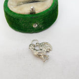 Sterling Silver Chicken Cockerel Charm Pendant Vintage c1970
