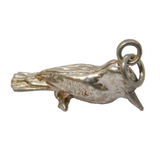Sterling Silver Woodpecker Charm Pendant Vintage c1970