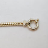 Italian Sterling Silver Flat Snake Mixed Height Studio Bracelet Modern c1990