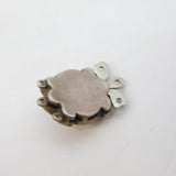 Victorian Sterling Silver & Paste Set Floral Bracelet Clasp Antique c1880s