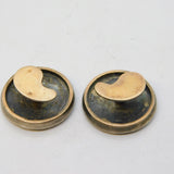 French Art Nouveau 18ct Gold & Sterling Silver Stud Buttons Antique c1890s