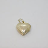 Sterling Silver Puff Heart Small Locket Keepsake Charm Pendant Vintage c1970