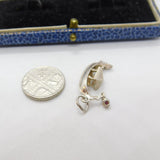 Sterling Silver Oriental Narrowboat with Lantern Charm Pendant Vintage c1970