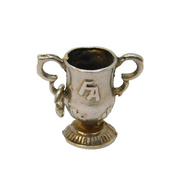 Sterling Silver "FA" Trophy Cup Charm Pendant Vintage c1970