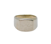 Sterling Silver Graduating Band Plain Front Signet Ring Vintage c1970 Size X