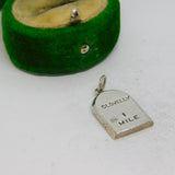 Sterling Silver "Clovelly 1 Mile" Milestone Charm Pendant Vintage c1970
