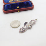 Sterling Silver Celtic Knot Charm Pendant Vintage c1970