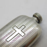 20th Century Sterling Silver Travelling Holy Oil Flask Antique c1930s