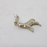 Sterling Silver Stag Deer Charm Pendant Vintage c1970