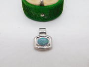 Sterling Silver Doublet Opal Drop Charm Pendant Vintage c1970