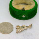 Sterling Silver Fish Charm Pendant Vintage c1970