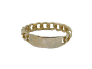 Sterling Silver Flat Curb Style Identity Band Ring Vintage 1977 Size O