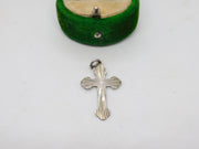 Sterling Silver Cross Charm Pendant Vintage c1970