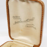 New Zealand Victorian Tooled Leather Jewellery Earrings Box Antique c1880