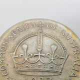 King George VI Australia Silver Coronation Crown Coin 1937 Very Fine Condition