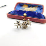 Sterling Silver Cycle Rickshaw Charm Pendant Vintage c1970