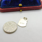 Sterling Silver and Enamel Cheddar Travel Shield Charm Pendant Vintage c1970