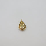 Australian Gold On Sterling Silver Oval Opal Drop Charm Pendant Modern c1990s