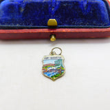 Sterling Silver and Enamel Fort Augustus Shield Charm Pendant Vintage c1970