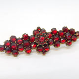 19th Century Austro-Hungarian Silver Gilt Bohemian Garnet Brooch Antique
