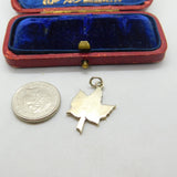 Sterling Silver Canadian Maple Leaf Charm Pendant Vintage c1970