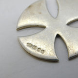 Sterling Silver Large Celtic Cross Pendant Vintage 1973 London