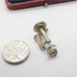 Sterling Silver Traditional Telephone Charm Pendant Vintage c1970
