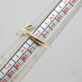 Sterling Silver Crossover Split Band Ring Vintage c1970 Size K