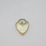 Sterling Silver Heart Lock Clasp Charm Pendant Contemporary c1990