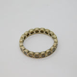 Sterling Silver CZ Eternity Stacking Band Ring Vintage c1970 Size O 1/2