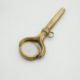 Victorian 10ct Yellow Gold Cased Stone Set Spinning Watch Key Fob Antique c1860s