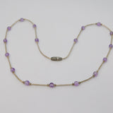 Sterling Silver & Beaded Amethyst Studio Necklace Vintage c1970s