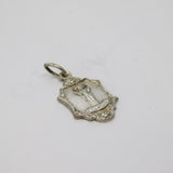 Sterling Silver Religious Interest Double-Sided Charm Pendant Vintage c1970