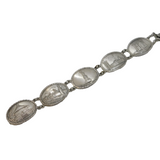 Sterling Silver Allies of WWII Monument Panel Bracelet Antique 1945 London