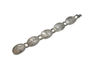 Sterling Silver Allies of WWII Monument Panel Bracelet Antique 1945 London