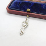 Sterling Silver Rennie Mackintosh Style Flower Charm Pendant Vintage c1970