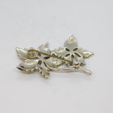 Sterling Silver Marcasite Sycamore Leaves Art Deco Brooch Pin Antique c1930