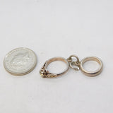 Sterling Silver Wedding & Engagement Ring Charm Pendant Vintage c1970