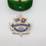 Sterling Silver Enamel 'Canadian Curlers Visit to Scotland' Brooch Vintage 1950