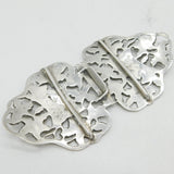 Edwardian Sterling Silver Stag & Oak Leaf Nurses Buckle Antique 1907 Birmingham