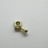 Sterling Silver and Diamond Paste Drop Charm Pendant Vintage c1970