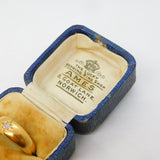 Victorian Boxed 18ct Gold & 0.1ct Diamond Gypsy Ring Antique c1890s
